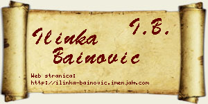 Ilinka Bainović vizit kartica
